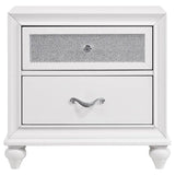 Barzini White 5-Piece Queen Upholstered Tufted Bedroom Set by Coaster at Eve Furniture