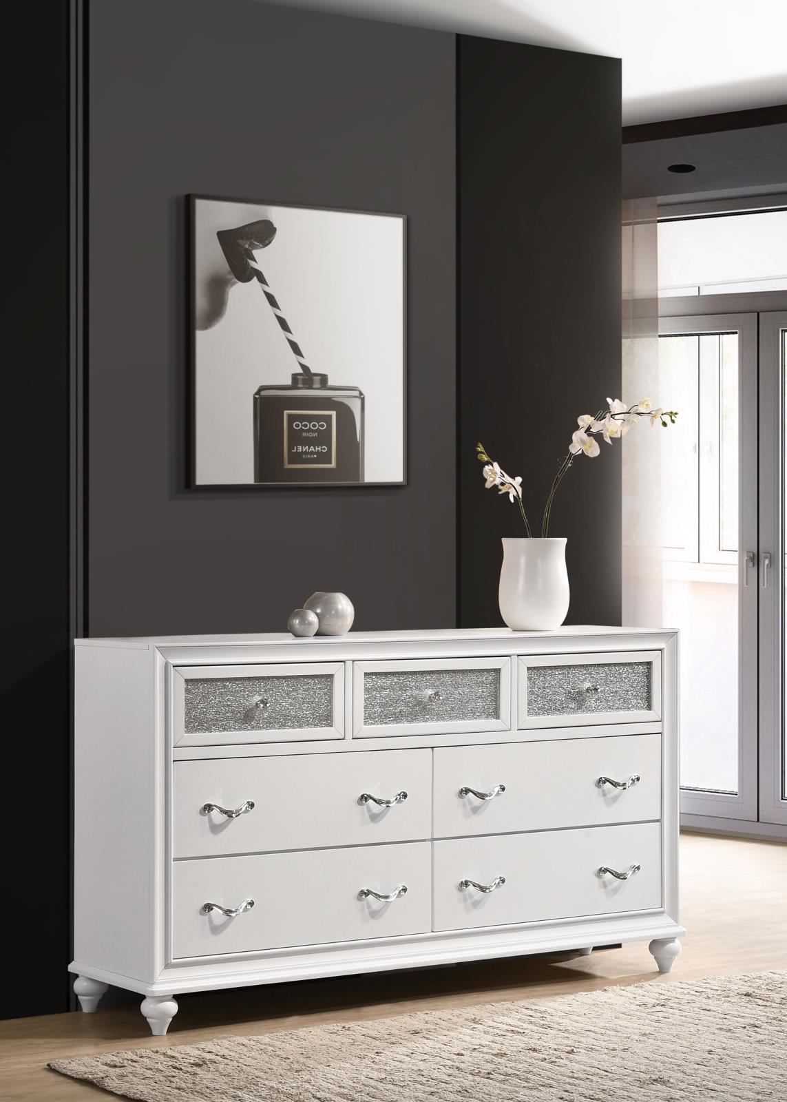 Barzini White 7-Drawer Dresser by Coaster at Eve Furniture