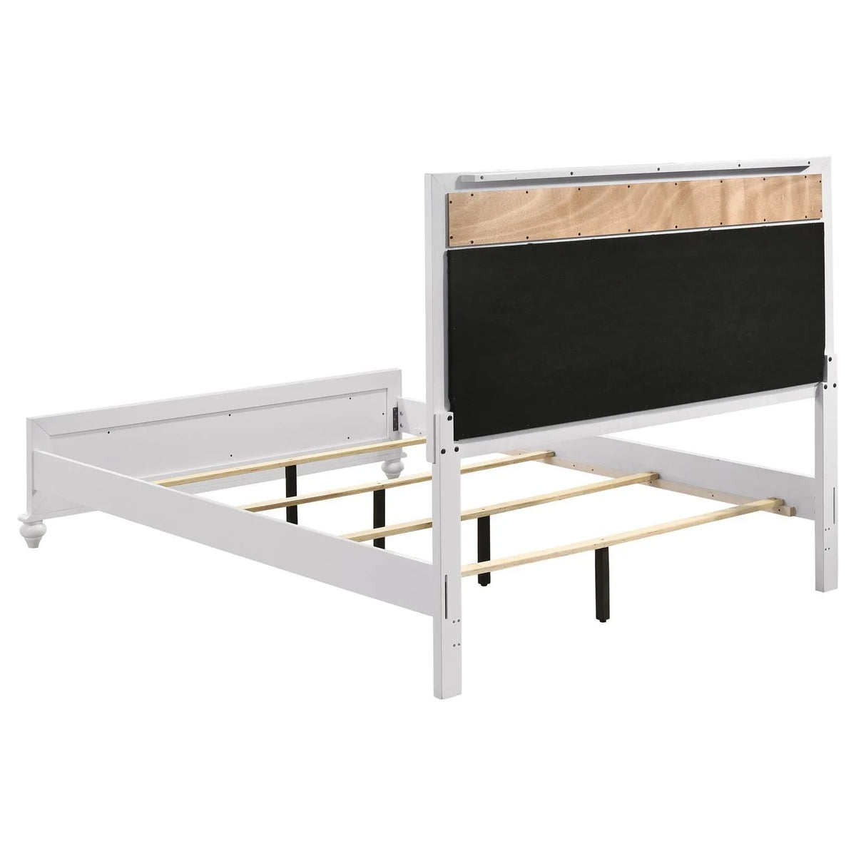Barzini White Eastern King Upholstered Panel Bed by Coaster at Eve Furniture