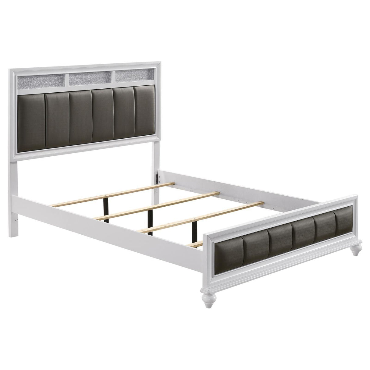 Barzini White Queen Upholstered Panel Bed by Coaster at Eve Furniture