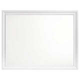 Barzini White Rectangle Dresser Mirror by Coaster at Eve Furniture