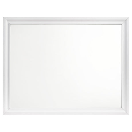 Barzini White Rectangle Dresser Mirror by Coaster at Eve Furniture
