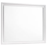 Barzini White Rectangle Dresser Mirror by Coaster at Eve Furniture