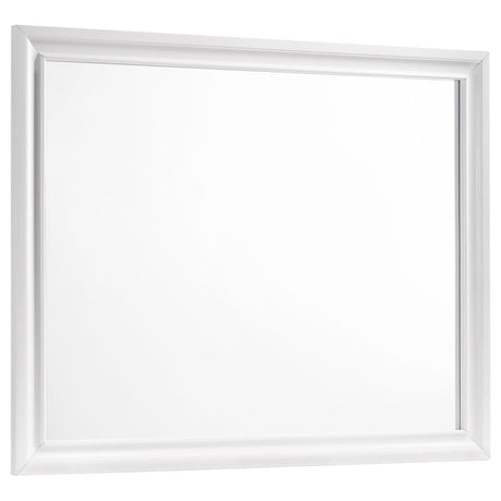 Barzini White Rectangle Dresser Mirror by Coaster at Eve Furniture