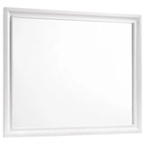 Barzini White Rectangle Dresser Mirror by Coaster at Eve Furniture