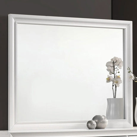 Barzini White Rectangle Dresser Mirror by Coaster at Eve Furniture