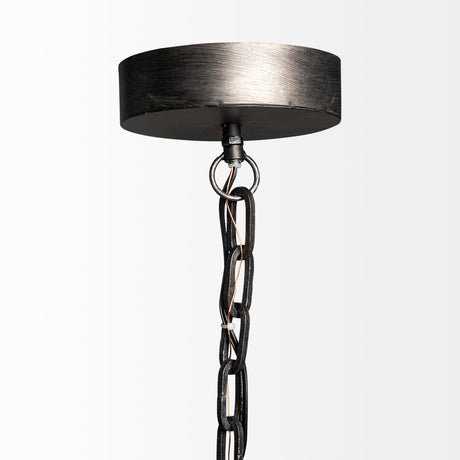 Bashaw I Gray Toned Metal Dome Pendant Light by Mercana at Eve Furniture