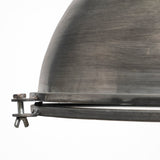 Bashaw I Gray Toned Metal Dome Pendant Light by Mercana at Eve Furniture