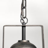 Bashaw I Gray Toned Metal Dome Pendant Light by Mercana at Eve Furniture