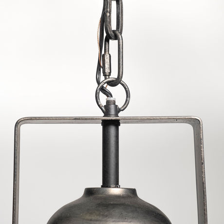 Bashaw I Gray Toned Metal Dome Pendant Light by Mercana at Eve Furniture