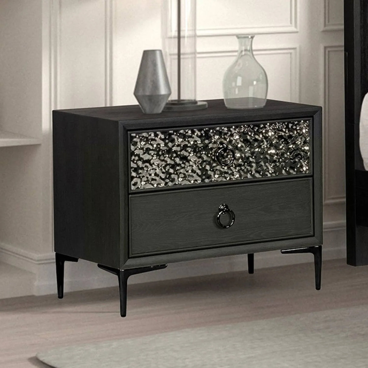 Bashford Espresso 4-Piece Queen Bedroom Set by Furniture of America at Eve Furniture