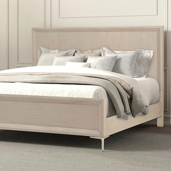 Bashford Natural Oak 4-Piece Queen Bedroom Set by Furniture of America at Eve Furniture