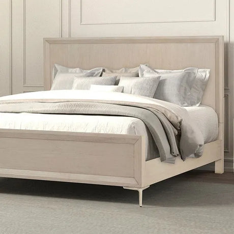 Bashford Natural Oak 4-Piece Queen Bedroom Set by Furniture of America at Eve Furniture