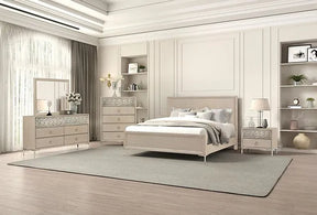 Bashford Natural Oak 4-Piece Queen Bedroom Set by Furniture of America at Eve Furniture