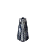 Bashir I Small Dark Navy Gloss Ceramic Vase by Mercana at Eve Furniture