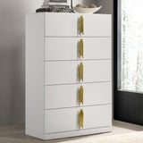 Basildon White/Gold Chest by Furniture of America at Eve Furniture