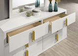 Basildon White/Gold Dresser by Furniture of America at Eve Furniture