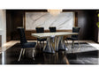 Basilicata Chrome Dining Table Only by Furniture of America at Eve Furniture