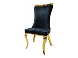 Basilicata Gold/Black Chair (Set of 2) by Furniture of America at Eve Furniture