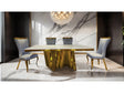 Basilicata Gold/Gray 7-Piece Dining Set by Furniture of America at Eve Furniture