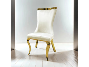Basilicata Gold/White Chair (Set of 2) by Furniture of America at Eve Furniture
