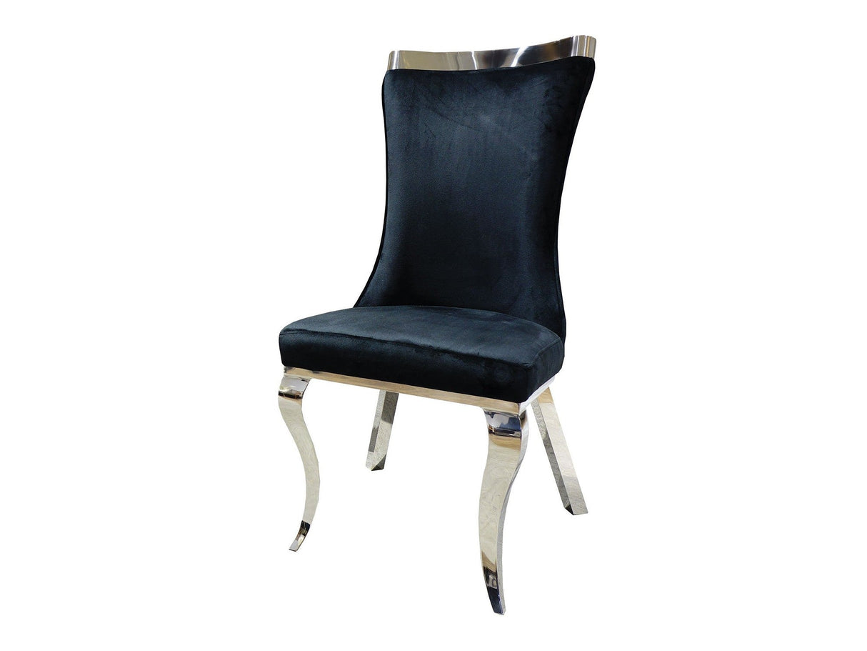 Basilicata Silver/Black Chair (Set of 2) by Furniture of America at Eve Furniture