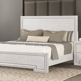 Basilone Rustic White 5-Piece Queen Bedroom Set by Furniture of America at Eve Furniture