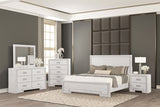 Basilone Rustic White 5-Piece Queen Bedroom Set by Furniture of America at Eve Furniture