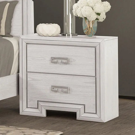 Basilone Rustic White 4-Piece Queen Bedroom Set by Furniture of America at Eve Furniture