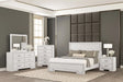 Basilone Rustic White 4-Piece Queen Bedroom Set by Furniture of America at Eve Furniture