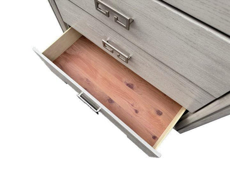 Basilone Rustic White Chest by Furniture of America at Eve Furniture