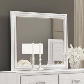 Basilone Rustic White Mirror by Furniture of America at Eve Furniture