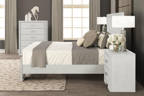 Basilone Rustic White King Bed by Furniture of America at Eve Furniture