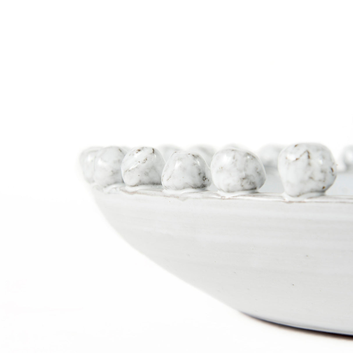 Basin 16" Round Off-White Glazed Decorative Bowl by Mercana at Eve Furniture