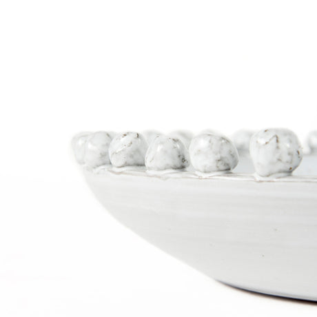 Basin 16" Round Off-White Glazed Decorative Bowl by Mercana at Eve Furniture