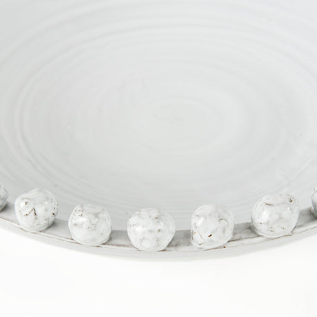 Basin 16" Round Off-White Glazed Decorative Bowl by Mercana at Eve Furniture