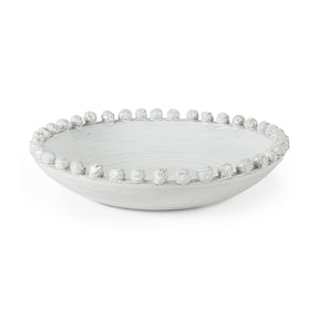 Basin 16" Round Off-White Glazed Decorative Bowl by Mercana at Eve Furniture