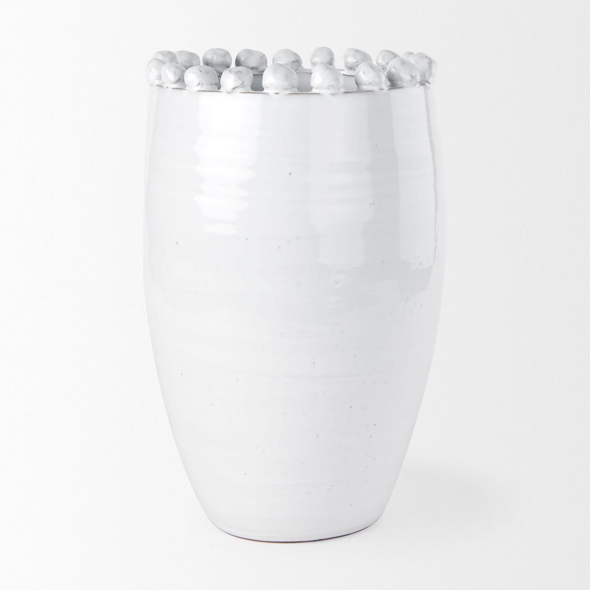 Basin Large Off-White Glazed Vase by Mercana at Eve Furniture