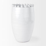 Basin Large Off-White Glazed Vase by Mercana at Eve Furniture