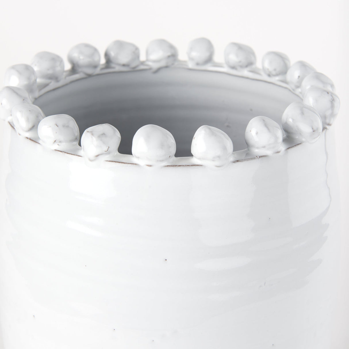 Basin Large Off-White Glazed Vase by Mercana at Eve Furniture