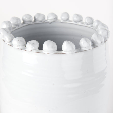Basin Large Off-White Glazed Vase by Mercana at Eve Furniture