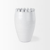 Basin Medium Off-White Glazed Vase by Mercana at Eve Furniture