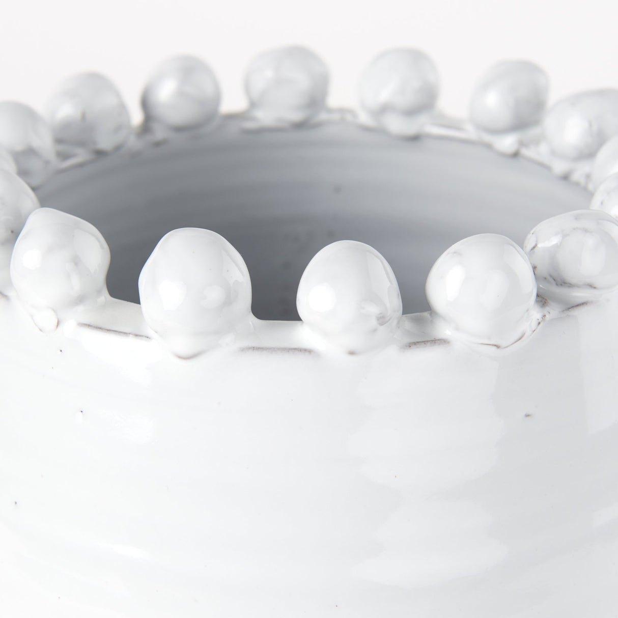 Basin Medium Off-White Glazed Vase by Mercana at Eve Furniture