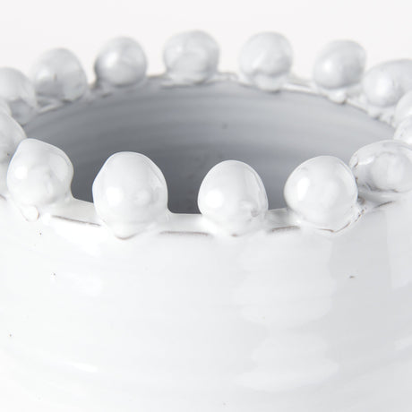 Basin Medium Off-White Glazed Vase by Mercana at Eve Furniture