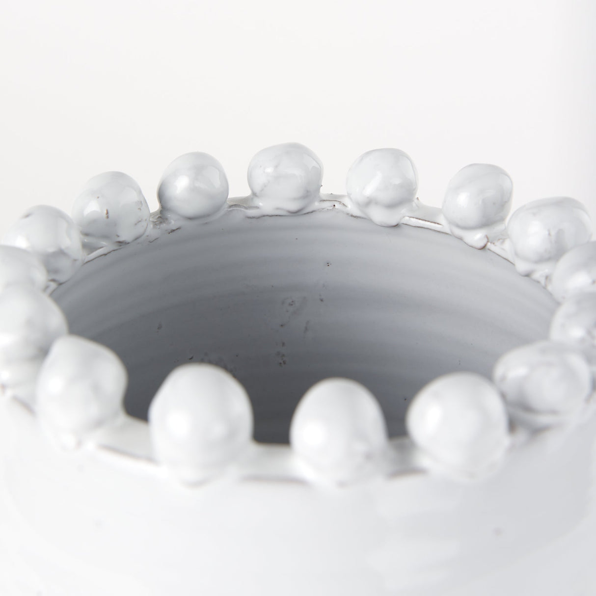 Basin Medium Off-White Glazed Vase by Mercana at Eve Furniture