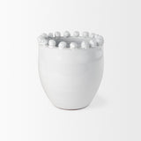 Basin Small Off-White Glazed Vase by Mercana at Eve Furniture