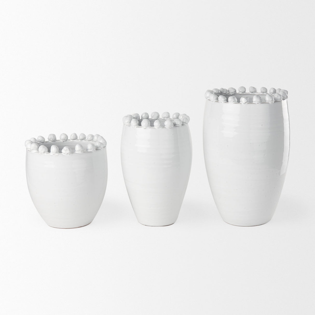 Basin Small Off-White Glazed Vase by Mercana at Eve Furniture