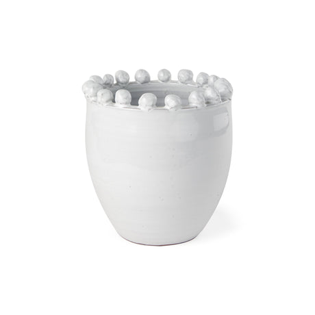Basin Small Off-White Glazed Vase by Mercana at Eve Furniture