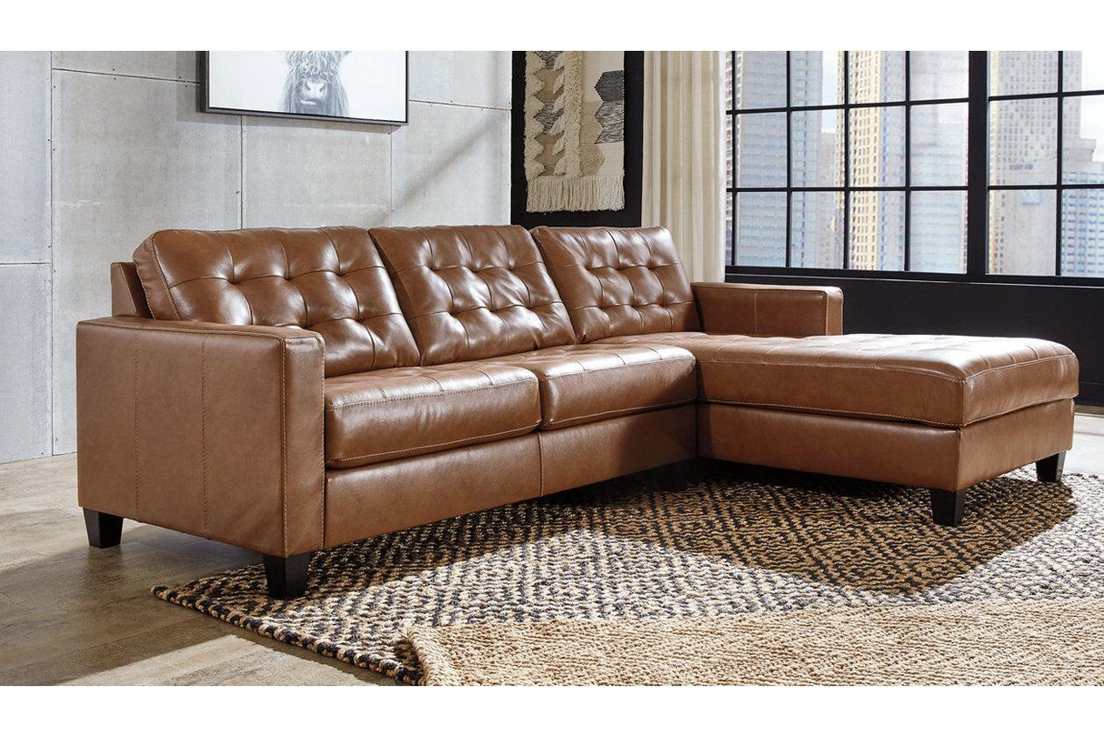 Baskove Auburn 2-Piece Sectional with Chaise by Ashley at Eve Furniture