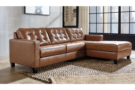 Baskove Auburn 2-Piece Sectional with Chaise by Ashley at Eve Furniture